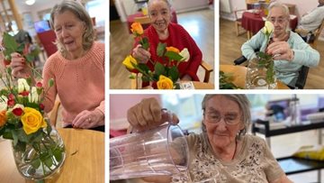 The Resident florists of Mornington Hall care home